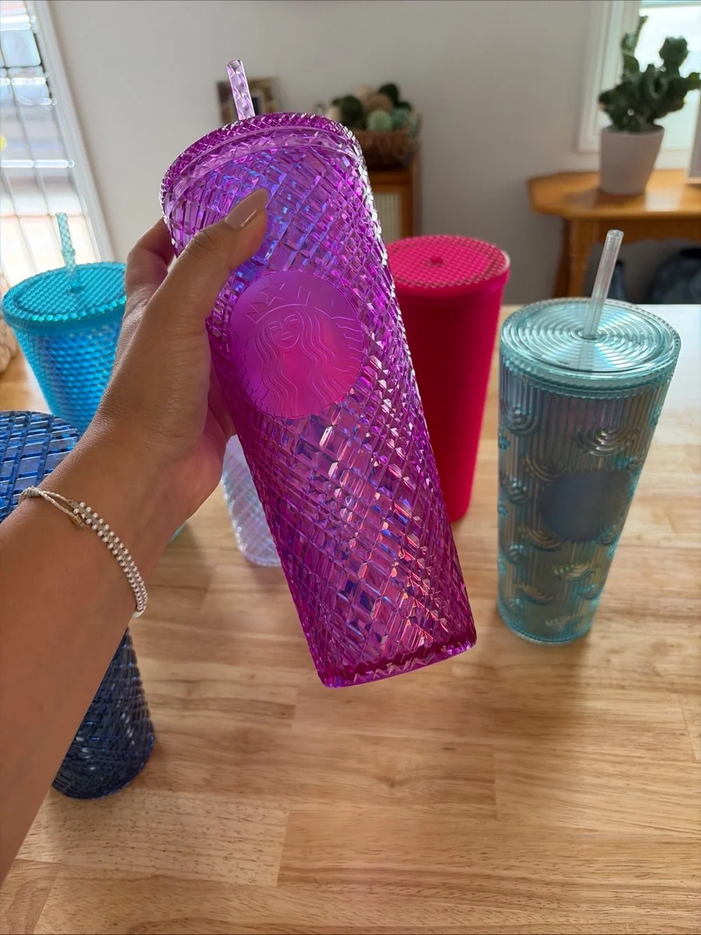 Starbucks Studded Tumbler Set in Pink, Red, Blue, Teal, Purple, Clear